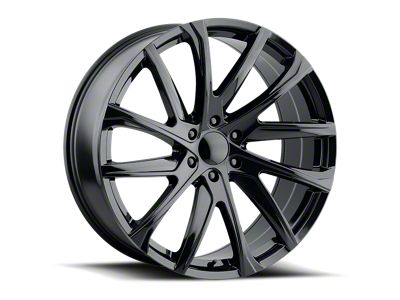 2024 Denali Style Gloss Black 6-Lug Wheel; 24x10; 30mm Offset (99-06 Sierra 1500)