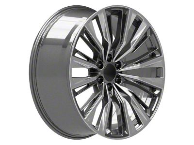 CA93 Gunmetal with Polished Face 6-Lug Wheel; 24x10; 28mm Offset (99-06 Sierra 1500)