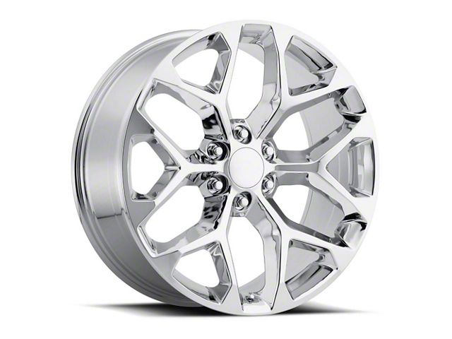 Chevy Snowflake Replica Chrome 6-Lug Wheel; 20x9; 27mm Offset (99-06 Sierra 1500)