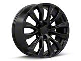CV30 Gloss Black 6-Lug Wheel; 22x9; 28mm Offset (99-06 Sierra 1500)