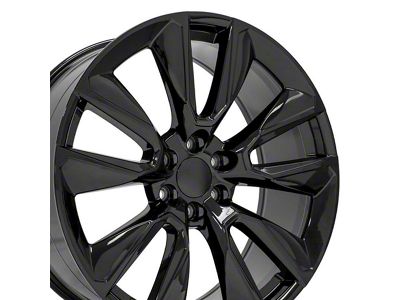 CV32 Gloss Black 6-Lug Wheel; 24x10; 28mm Offset (99-06 Sierra 1500)