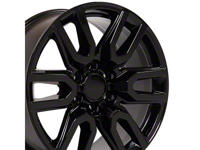 CV36 Black 6-Lug Wheel; 20x9; 24mm Offset (99-06 Sierra 1500)