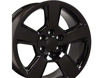 CV76 Gloss Black 6-Lug Wheel; 20x9; 27mm Offset (99-06 Silverado 1500)
