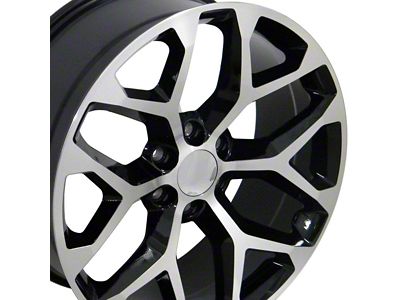 CV98B Black Milled 6-Lug Wheel; 20x9; 27mm Offset (99-06 Silverado 1500)