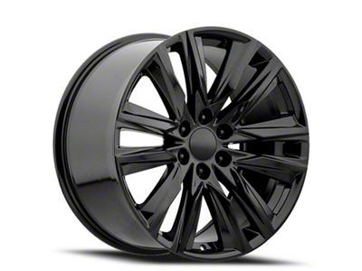 Escalade Sport Replica Gloss Black 6-Lug Wheel; 22x9; 28mm Offset (99-06 Silverado 1500)