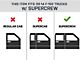 Square Tube Drop Style Nerf Side Step Bars; Matte Black (09-14 F-150 SuperCrew)