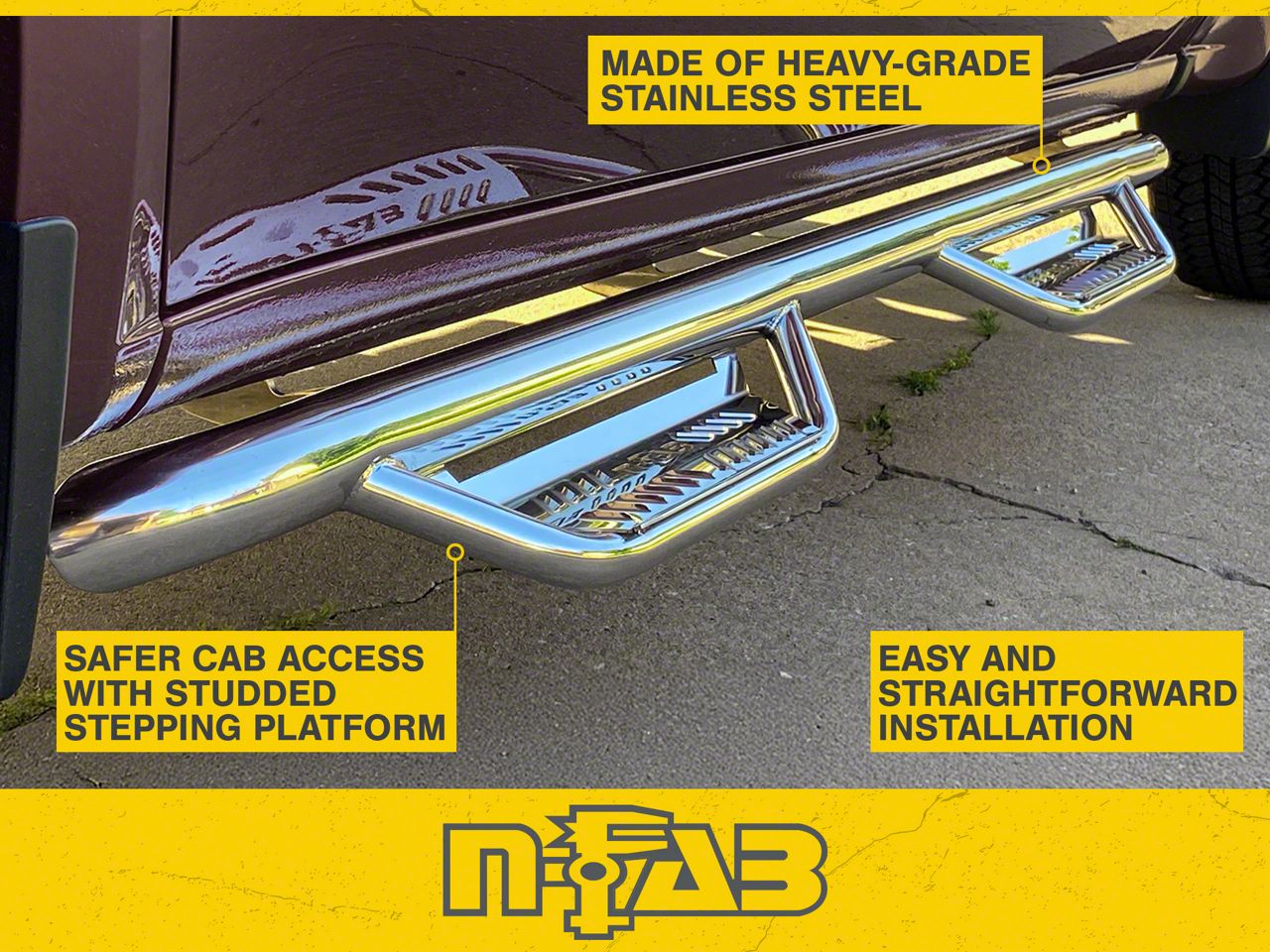 Nerf Bar n-fab step nerf barはフォードF-150 1997-03に適合し