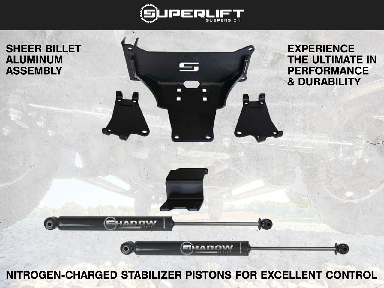 MS★ SuperLift F-250 Super Duty Dual Steering Stabilizer Kit with