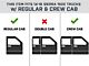 3-Inch Blackout Series Side Step Bars; Body Mount (14-18 Sierra 1500 Regular Cab, Crew Cab)