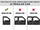 Square Tube Drop Style Nerf Side Step Bars; Matte Black (20-24 Sierra 2500 HD Regular Cab)