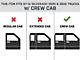 Round Tube Drop Style Nerf Side Step Bars; Black (07-19 Silverado 3500 HD Crew Cab)