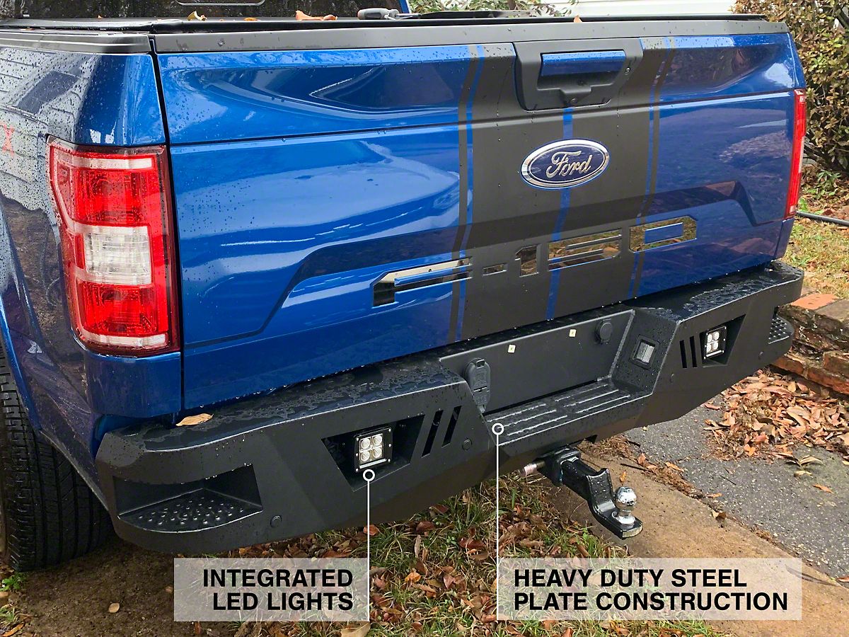 Barricade F-150 Extreme HD Rear Bumper with LED Fog Lights for  