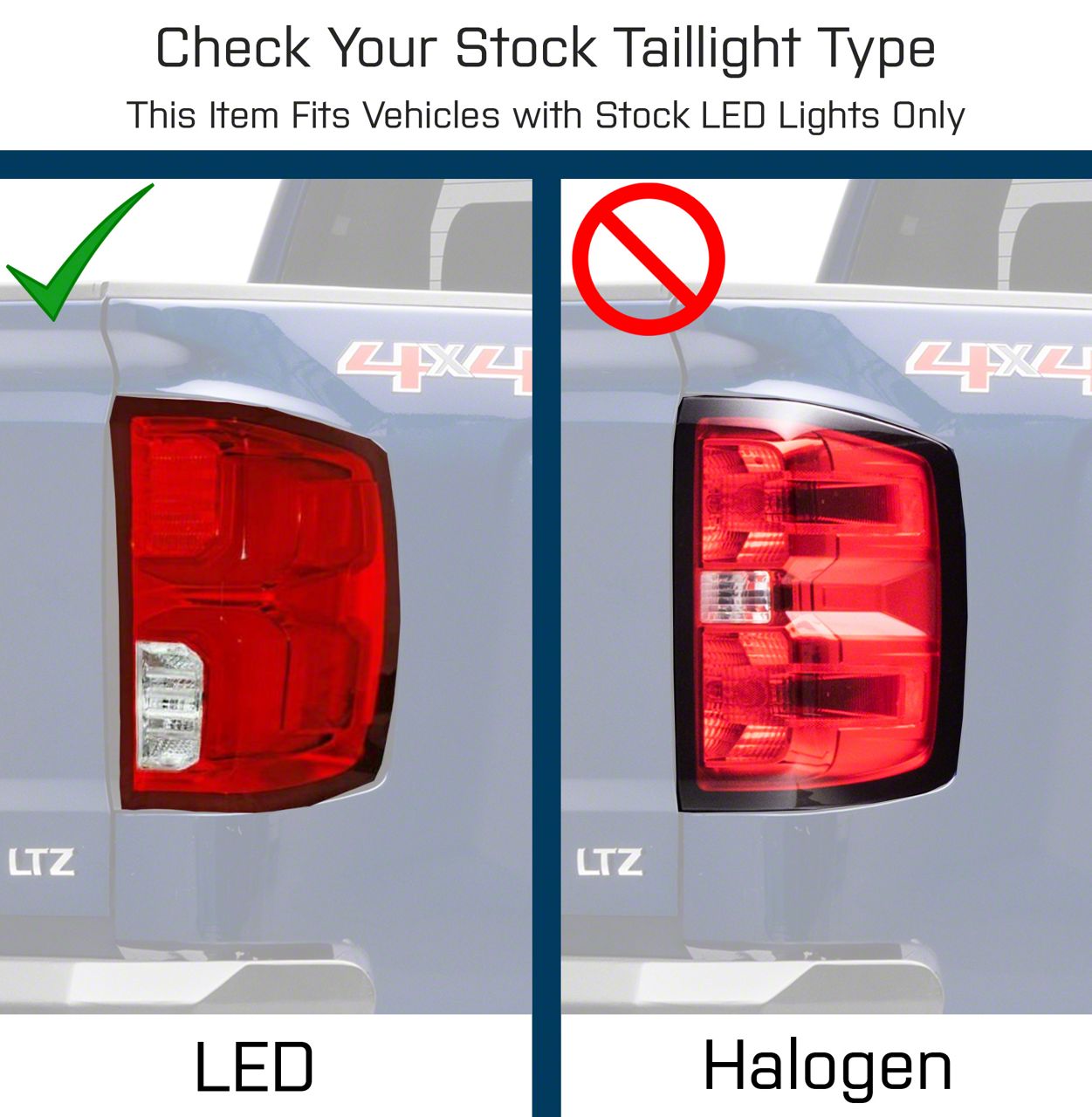 Silverado 1500 LED Tail Lights; Black Housing; Smoked Lens