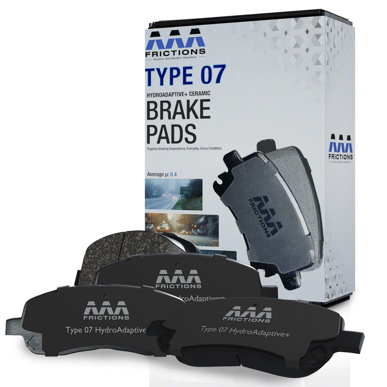 AAA Frictions Type 07 HydroAdaptive+ Winter Ready All Season Brake Pads ...