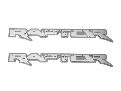 Polished on Brushed Deluxe Raptor Emblem; 12-Inch (10-14 F-150 Raptor)