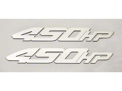 450 HP Badges; Brushed (17-20 F-150 Raptor)