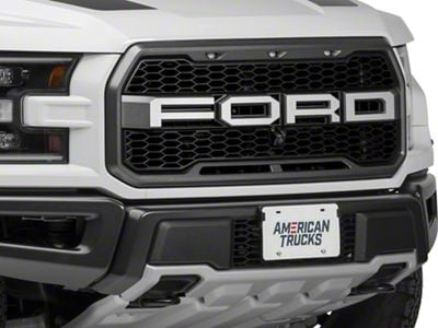 F-O-R-D Grille Letters; Brushed (17-20 F-150 Raptor)