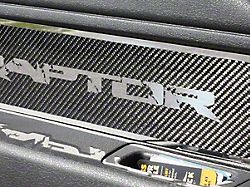 Carbon Fiber Front Door Panel Inserts with Raptor Lettering (10-14 F-150)