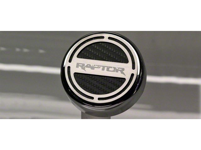 Engine Cap Covers with Raptor Logo; Bullet Green Inlay (10-14 F-150 Raptor)