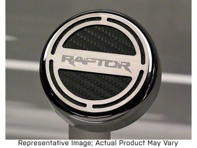 Engine Cap Covers with Raptor Logo; Solid Bright Red Inlay (10-14 F-150 Raptor)