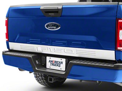 Illuminated Tailgate Rocker Panel with F-150 Lettering; Brushed (15-20 F-150)