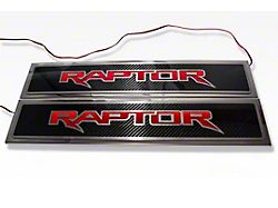 Illuminated Carbon Fiber Door Sills with Raptor Lettering (17-20 F-150 Raptor)