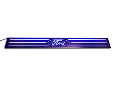 Illuminated Stainless Front Door Sill Covers with Ford Oval Logo (09-14 F-150)