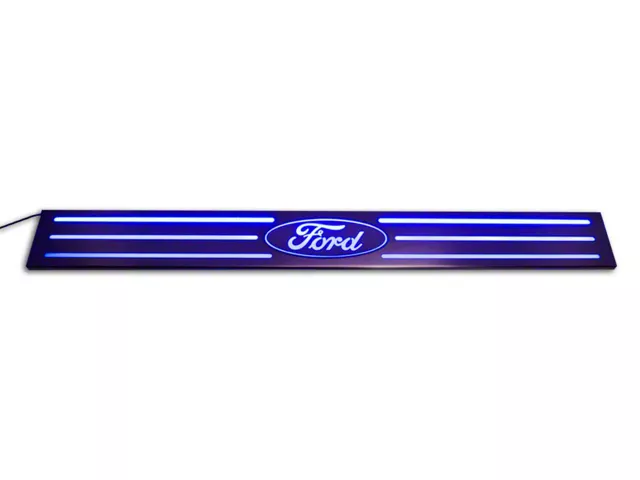Illuminated Stainless Front Door Sill Covers with Ford Oval Logo (09-14 F-150)
