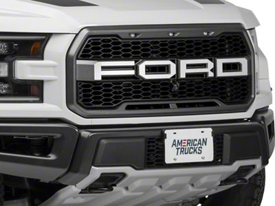 F-O-R-D Grille Letters; Polished (17-20 F-150 Raptor)