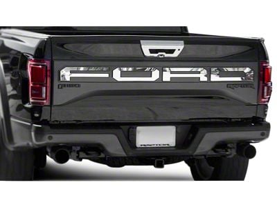 F-O-R-D Tailgate Letters; Polished (17-18 F-150 Raptor w/ Tailgate Applique)