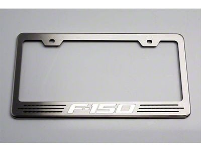 Illuminated License Plate Frame with F-150 Logo; Purple (Universal; Some Adaptation May Be Required)