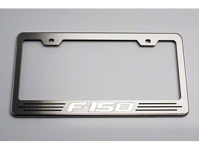 Illuminated License Plate Frame with F-150 Logo; Yellow (Universal; Some Adaptation May Be Required)