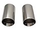 Straight Cut Rolled End Round Stainless Exhaust Tips; Polished (17-20 F-150 Raptor)