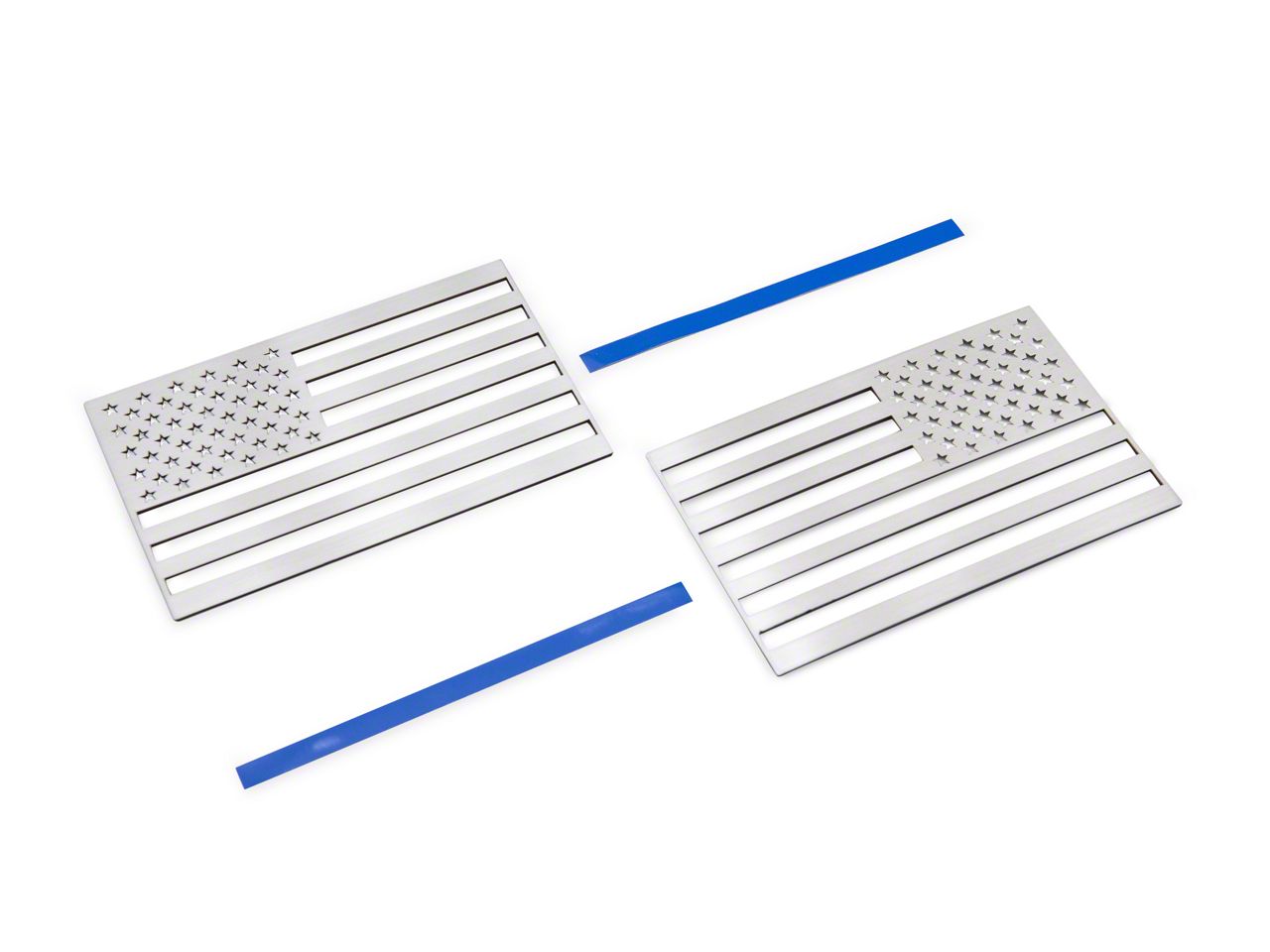 Wyoming Flag Chrome Decals - 2-Pack 3x2 Inch Car Emblem Stickers