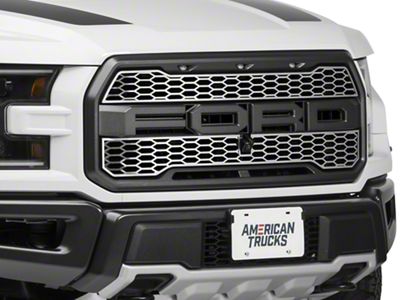 Upper Overlay Grilles; Polished (17-20 F-150 Raptor)