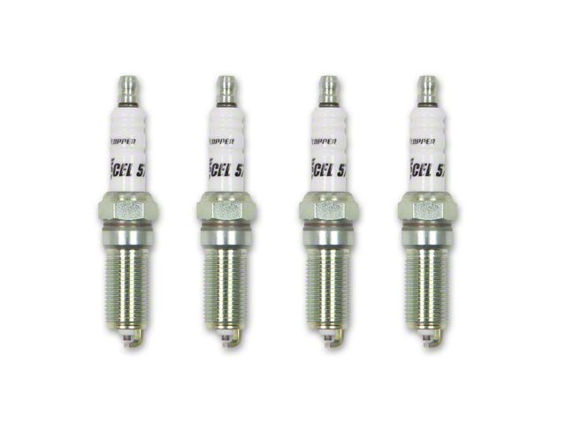 Accel HP Copper Spark Plugs; 2 Ranges Colder; 4-Pack (11-24 3.5L EcoBoost F-150)