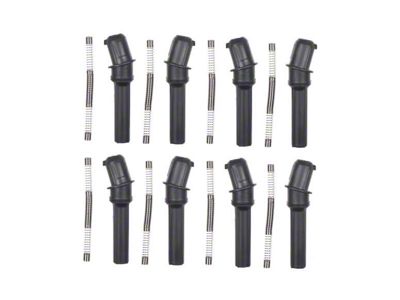 PROConnect Coil-On Plug Boots; 45-Degree Coil Boot; 8-Piece Set (97-10 4.6L, 5.4L F-150, Excluding Supercharged; 11-13 5.0L F-150)