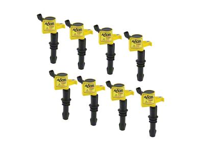 Accel SuperCoil Ignition Coils; Yellow; 8-Pack (04-08 4.6L 3V, 5.4L F-150)