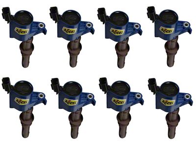 Accel SuperCoil Ignition Coils; Blue; 8-Pack (Late 08-10 5.4L, 6.8L F-250 Super Duty)
