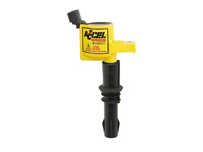 Accel SuperCoil Ignition Coil; Yellow (05-Early 08 5.4L, 6.8L F-350 Super Duty)