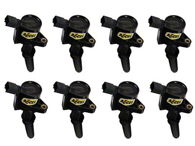 Accel SuperCoil Ignition Coils; Black; 8-Pack (99-07 5.4L, 6.8L F-350 Super Duty)