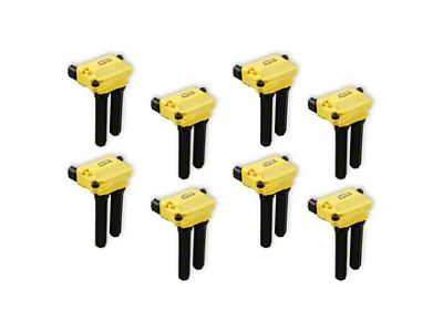 Accel SuperCoil Ignition Coils; Yellow; 8-Pack (05-24 5.7L, 6.4L RAM 3500)