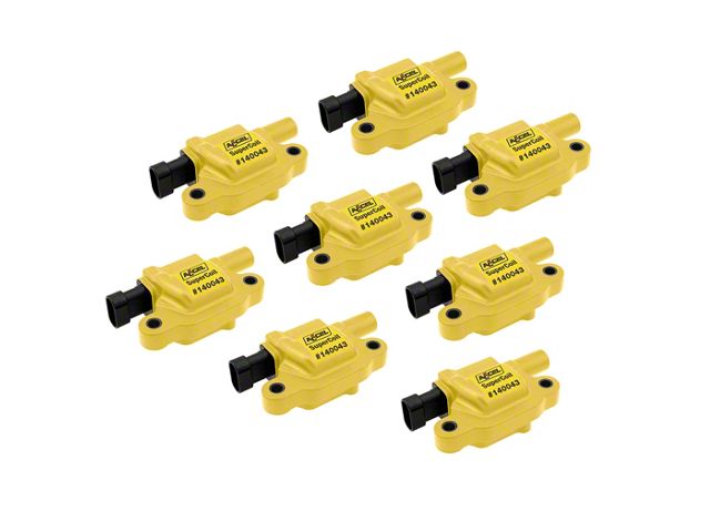 Accel SuperCoil Ignition Coils; Yellow; 8-Pack (99-11 V8 LS1, LS3, LS7 Sierra 1500)