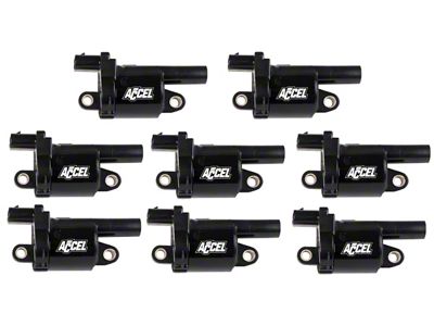 Accel Round Coil Packs; Black (14-18 V8 Silverado 1500)