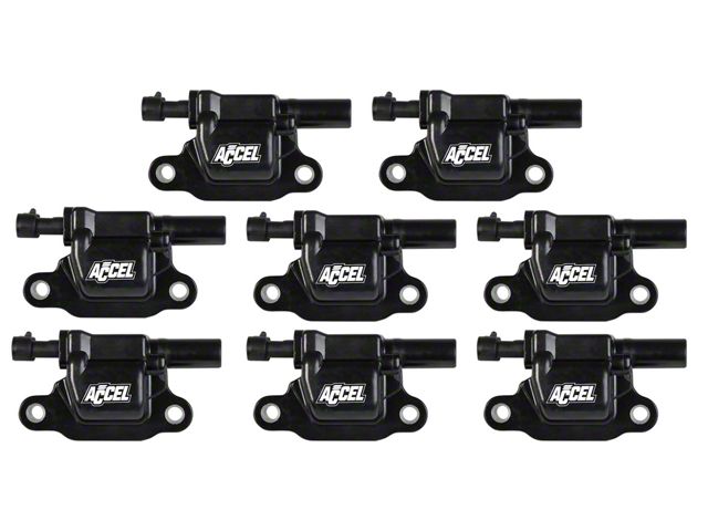 Accel Square Coil Packs; Black (14-18 V8 Silverado 1500)
