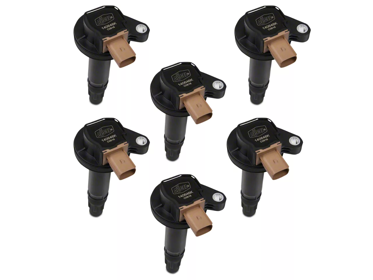 Accel F150 Super Coil Packs Black 140646K6 (1116 3.5L EcoBoost F150)