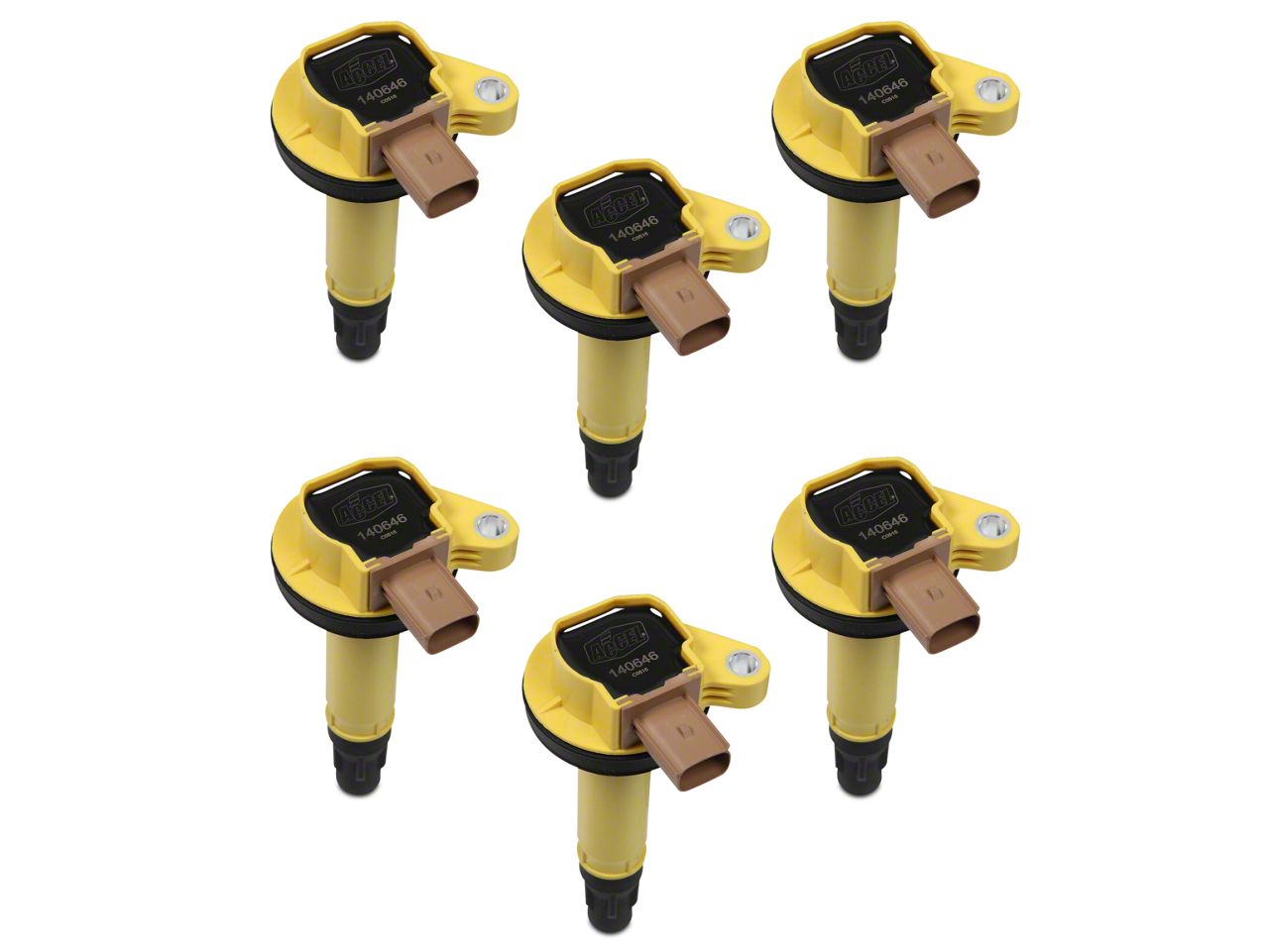 Accel F150 Super Coil Packs Yellow 1406466 (1116 3.5L EcoBoost F150)
