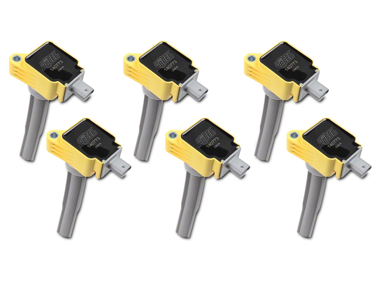 Accel F150 Super Coil Packs; Yellow 1407736 (1517 2.7L EcoBoost F150)