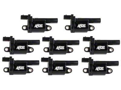 Accel Round Coil Packs; Black (15-18 5.3L Tahoe)