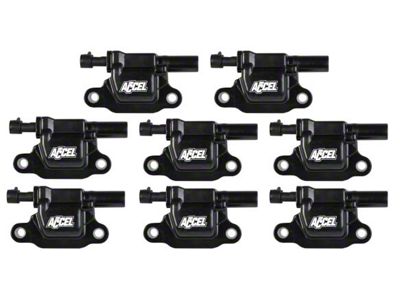 Accel Square Coil Packs; Black (15-18 Yukon)